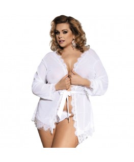 SUBBLIME QUEEN PLUS WHITE BABYDOLL WITH FRINGE