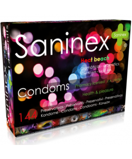 SANINEX CONDOMS HEAT BEACH  144 UNITS SANINEX CONDOMS HEAT BEACH  144 UNITS che trovi in offerta solo su SexyShopOnline a -15% di sconto