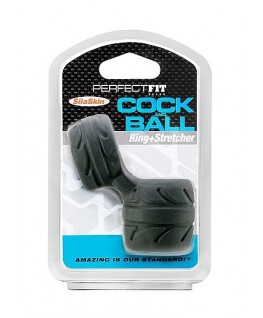 PERFECT FIT SILASKIN COCK & BALL BLACK