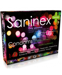 SANINEX CONDOMS GAY PASSION DOTTED 144 UNITS SANINEX CONDOMS GAY PASSION DOTTED 144 UNITS che trovi in offerta solo su SexyShopOnline a -15% di sconto