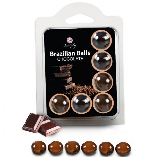 SECRETPLAY SET 6 BRAZILIANS BALLS CHOCOLATE