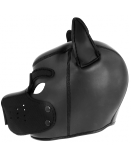 DARKNESS NEOPRENE DOG HOOD WITH REMOVABLE MUZZLE L