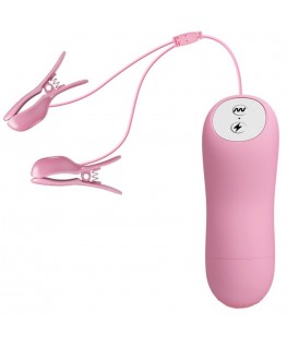 ROMANTIC WAVE VIBRATING AND ELETRIC SHOCK NIPPLE CLAMPS