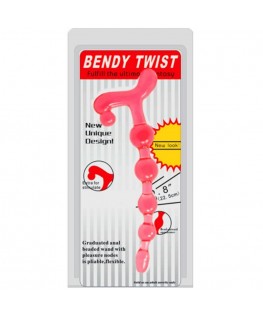 BENDY TWIST ANAL BEADS  RED