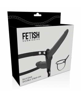 FETISH SUBMISSIVE DOPPIA PENETRIX STRAP-ON NERO SU