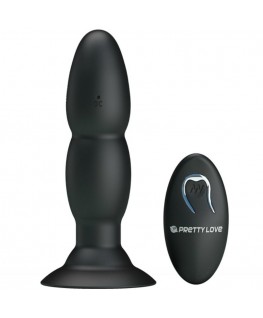 PRETTY LOVE PLUG WITH VIBRATOR AND ROTATION FUNCTIONS BY REMOTE CONTROL
