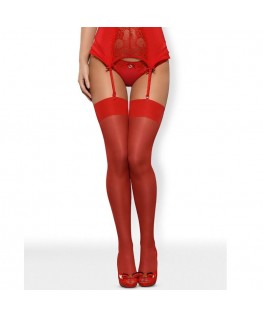 OBSESSIVE STOCKINGS S800 - RED - L/XL