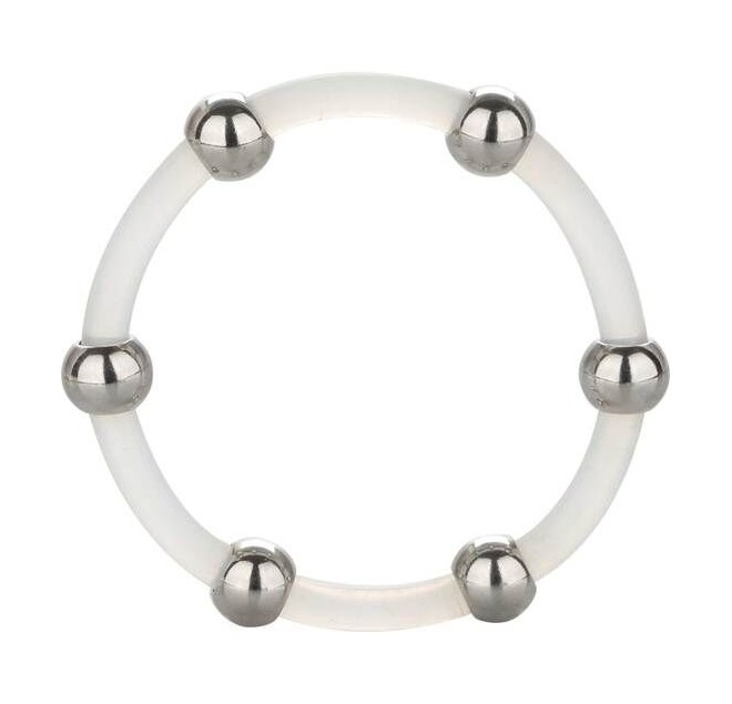 CALEX STEEL BEADED SILICONE RING XL