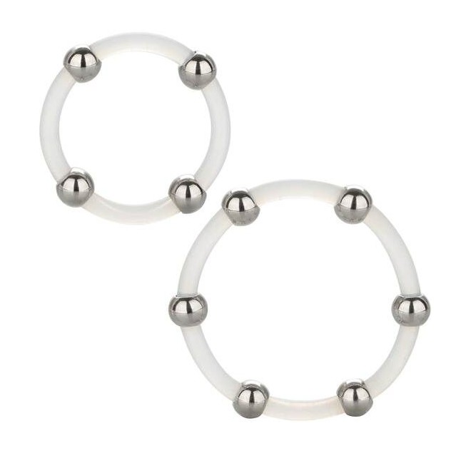 CALEX STEEL BEADED SILICONE RING SET