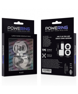 POWERING SUPER FLEXIBLE RESISTANT RING DOUBLE PR09 CLEAR