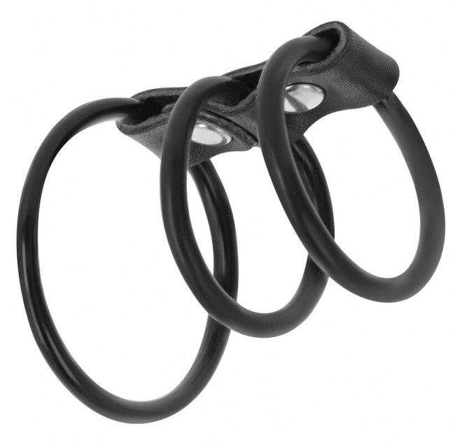 DARKNESS FLEXIBLE COCK RINGS SET OF 3
