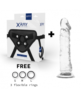 XRAY HARNESS + CLEAR COCK  21 CM X 4 CM