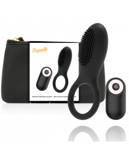 COQUETTE COCK RING REMOTE CONTROL RECHARGEABLE BLACK/ GOLD