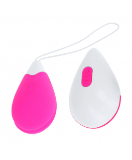 OH MAMA TEXTURED VIBRATING EGG 10 MODES - PINK AND WHITE