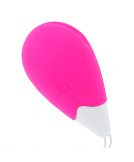 OH MAMA TEXTURED VIBRATING EGG 10 MODES - PINK AND WHITE