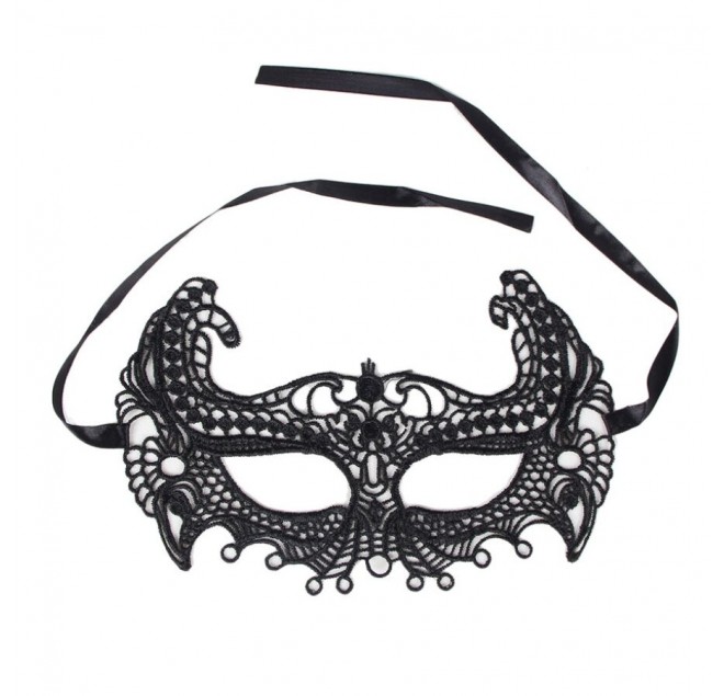 QUEEN LINGERIE BLACK MASK ONE SIZE