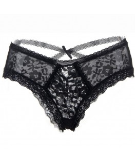 QUEEN LINGERIE FLORAL LACE PANTIES  S/M