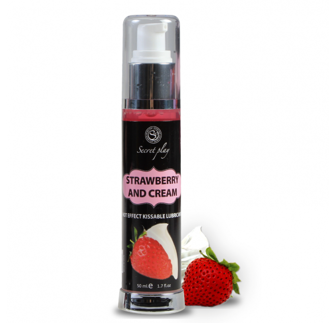 SECRETPLAY LUBRICANT 2-1 HEAT EFFECT STRAWBERRY & CREAM 50ML