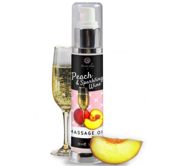 SECRETPLAY PEACH & SPARKLING WINE MASSAGE OIL 50 ML