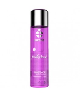 SWEDE FRUITY LOVE WARMING EFFECT MASSAGE OIL PINK RASPBERRY AND RHUBARB 60 ML.