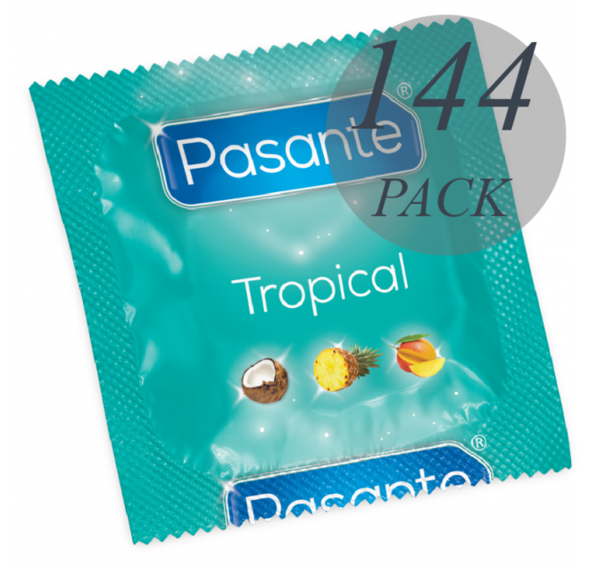 THROUGH CONDOMS TROPICAL FLAVORS 144 UNITS