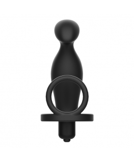 ADDICTED TOYS ANAL PLUG AND COCK RING  BLACK