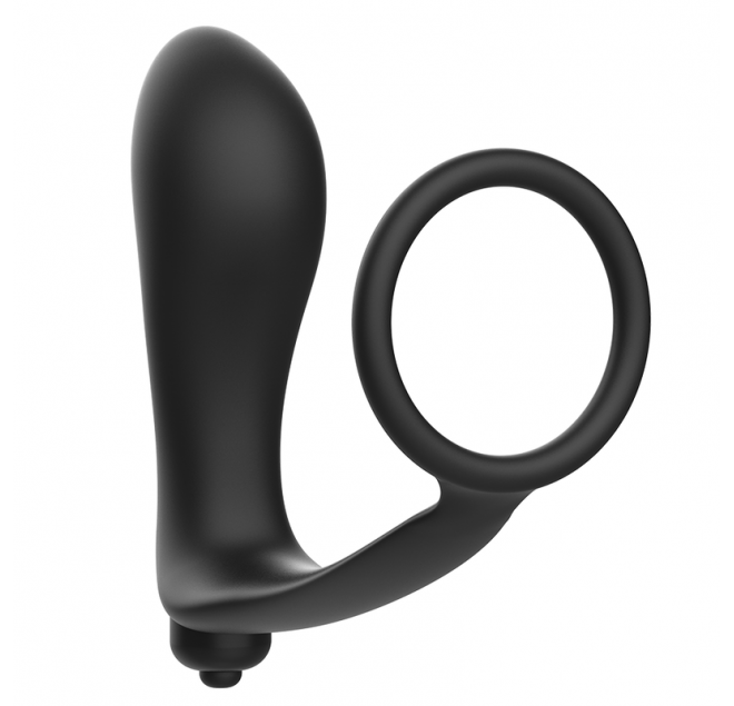 ADDICTED TOYS ANAL MASSAGER AND COCK RING WITH VIBRATOR