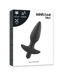 ADDICTED TOYS ANAL PLUG MASSAGER WITH VIBRATION BLACK