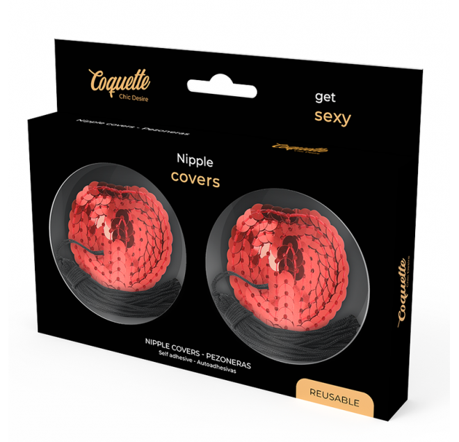 COQUETTE CHIC DESIRE   NIPPLE COVERS RED