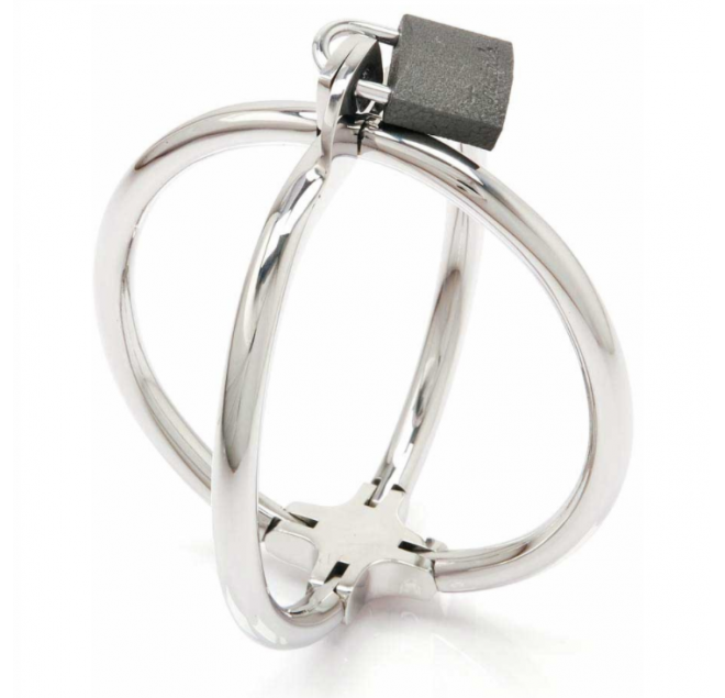 METAL HARD CRISS CROSS HAND RESTRAINT - STAINLESS STEEL