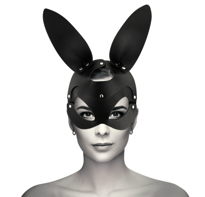 COQUETTE VEGAN LEATHER MASK WITH BUNNY EARS