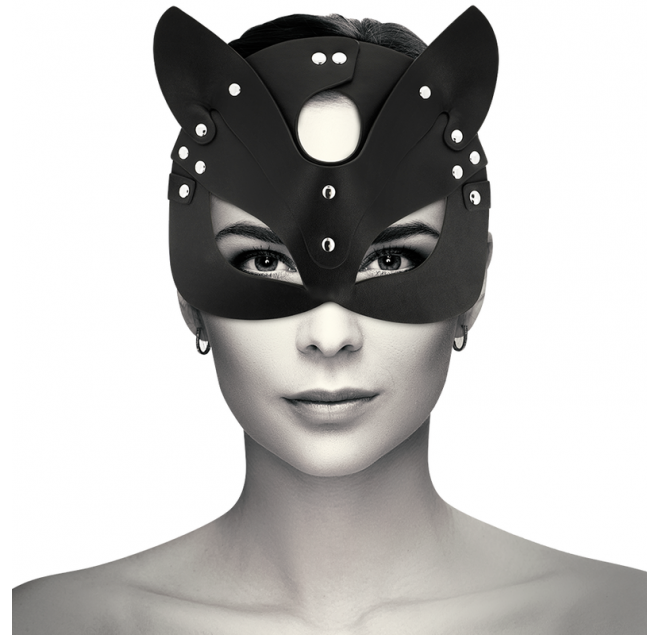 COQUETTE VEGAN LEATHER MASK WITH CAT EARS