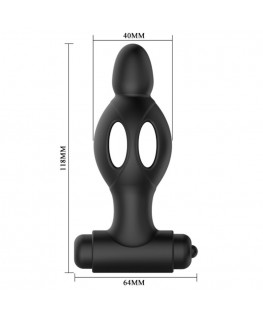 PRETTY LOVE MR PLAY PLUG SILICONE VIBRATING ANAL PLUG 11.8 CM