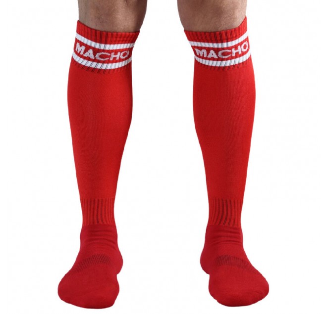 MACHO MALE LONG SOCKS ONE SIZE - RED