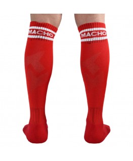 MACHO MALE LONG SOCKS ONE SIZE - RED