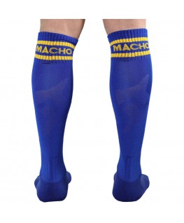 MACHO MALE LONG SOCKS ONE SIZE - BLUE