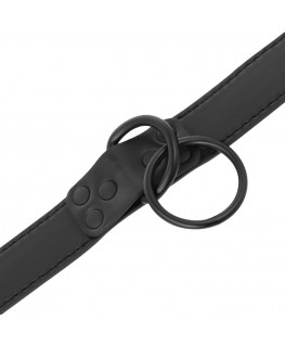 DARKNESS THIN BLACK FULL COLLAR  WITH LEASH