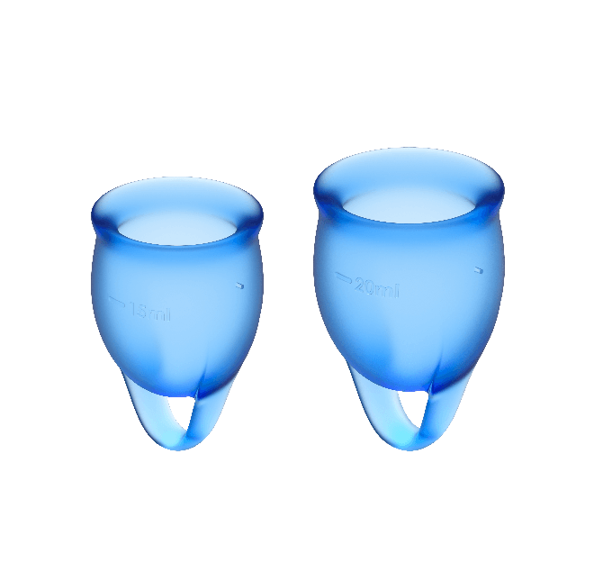 SATISFYER FEEL CONFIDENT MENSTRUAL CUP DARK BLUE  15+20ML