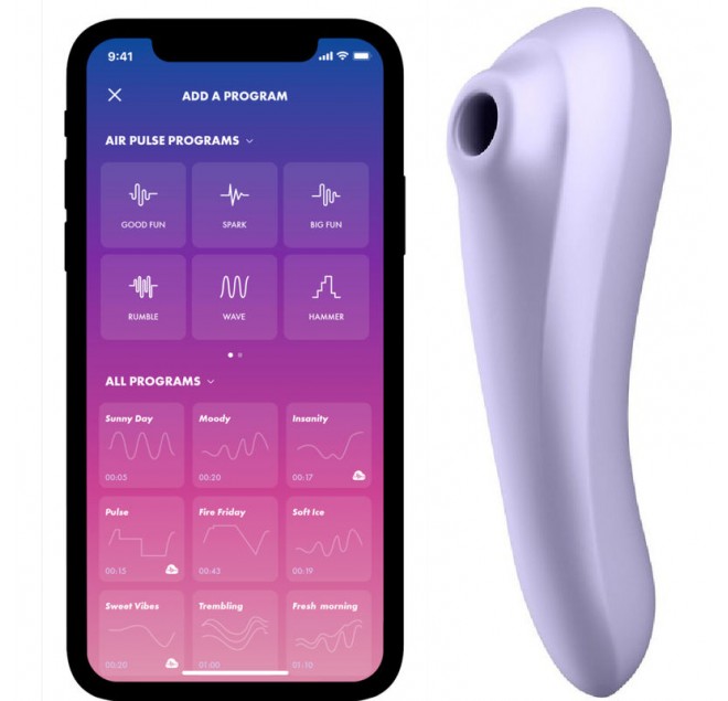 SATISFYER DUAL PLEASURE AIR PULSE VIBRATOR MAUVE