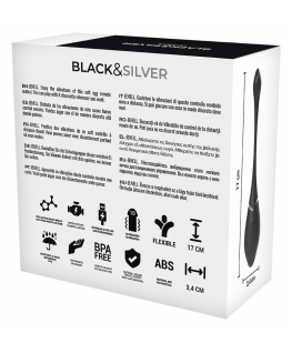 BLACK&SILVER JENELL RECHARGEABLE VIBRATING EGG