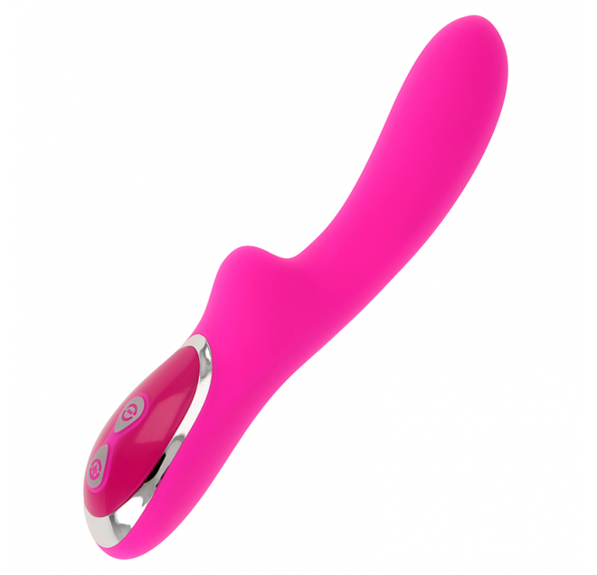 OHMAMA MAGNETIC RECHARGEABLE 10 SPEEDS SILICONE VIBRATOR 21 CM