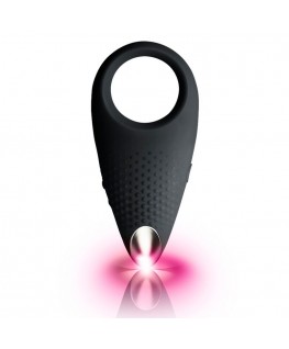 ROCKS-OFF EMPOWER RECHARGEABLE COUPLES' STIMULATOR - BLACK