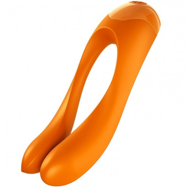 SATISFYER CANDY CANE FINGER VIBRATOR ORANGE