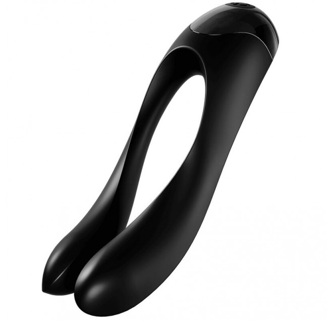 SATISFYER CANDY CANE FINGER VIBRATOR BLACK