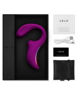 LELO  ENIGMA DUAL STIMULATION SONIC MASSAGER DEEP ROSE