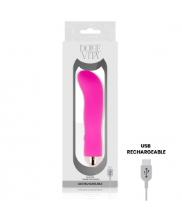 DOLCE VITA RECHARGEABLE VIBRATOR TWO PINK 10 SPEEDS