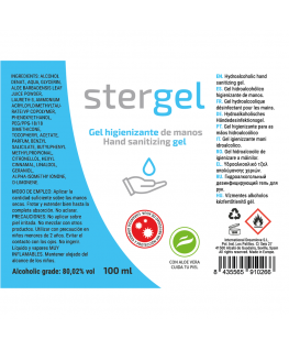 STERGEL HIDROALCOHOLICO DISINFECTANT COVID-19 100ML