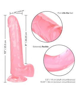 DILDO REGINA DIMENSIONI CALEX - ROSA 20,3 CM