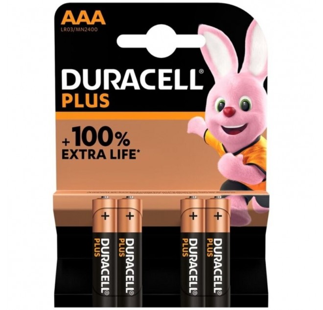 DURACELL PLUS POWER 100 BATTERIA ALCALINA AAA LR03 4 UNITÀ DURACELL PLUS POWER 100 BATTERIA ALCALINA AAA LR03 4 UNITÀ