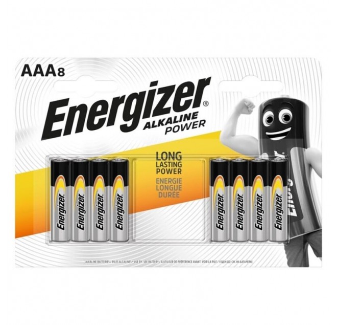 ENERGIZER BATTERIA ALCALINA ALIMENTAZIONE AAA LR03 8 UNITÀ